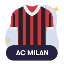 Una maglia da calcio stilizzata con i colori del Milan