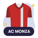 Una maglia da calcio stilizzata con i colori del Monza