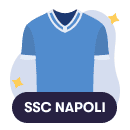 Una maglia da calcio stilizzata con i colori del Napoli
