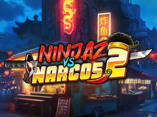 Il logo della slot Ninjaz VS Narcos 2