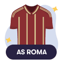 Una maglia da calcio stilizzata con i colori della Roma