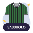 Una maglia da calcio stilizzata con i colori del Sassuolo