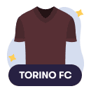 Una maglia da calcio stilizzata con i colori del Torino