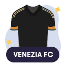 Una maglia da calcio stilizzata con i colori del Venezia