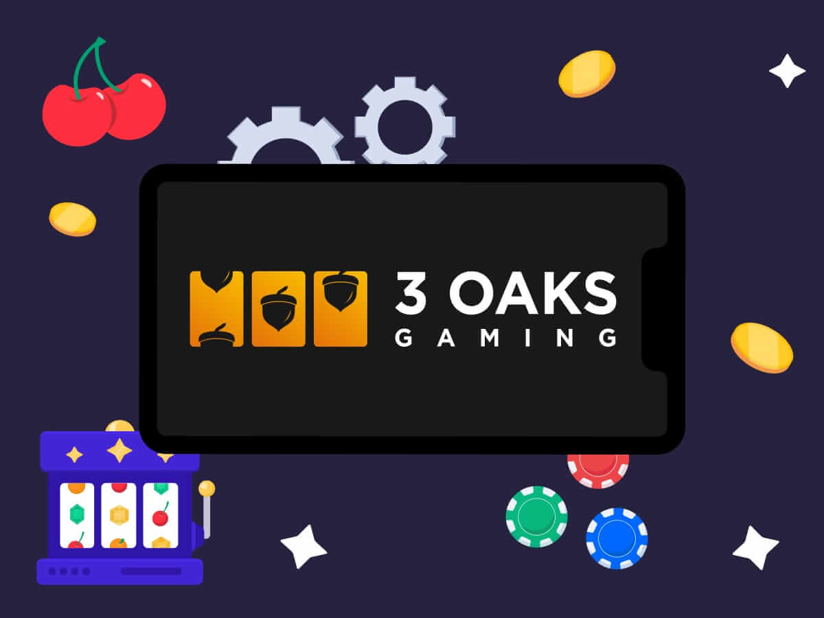Il logo del software provider per casinò 3 Oaks Gaming