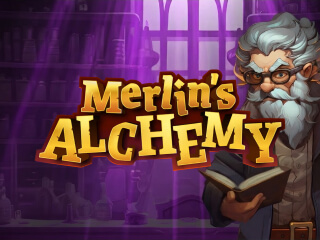 Il logo della slot Merlin's Alchemy