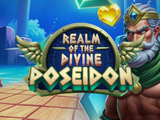 Il logo della slot Realm of the Divine: Poseidon