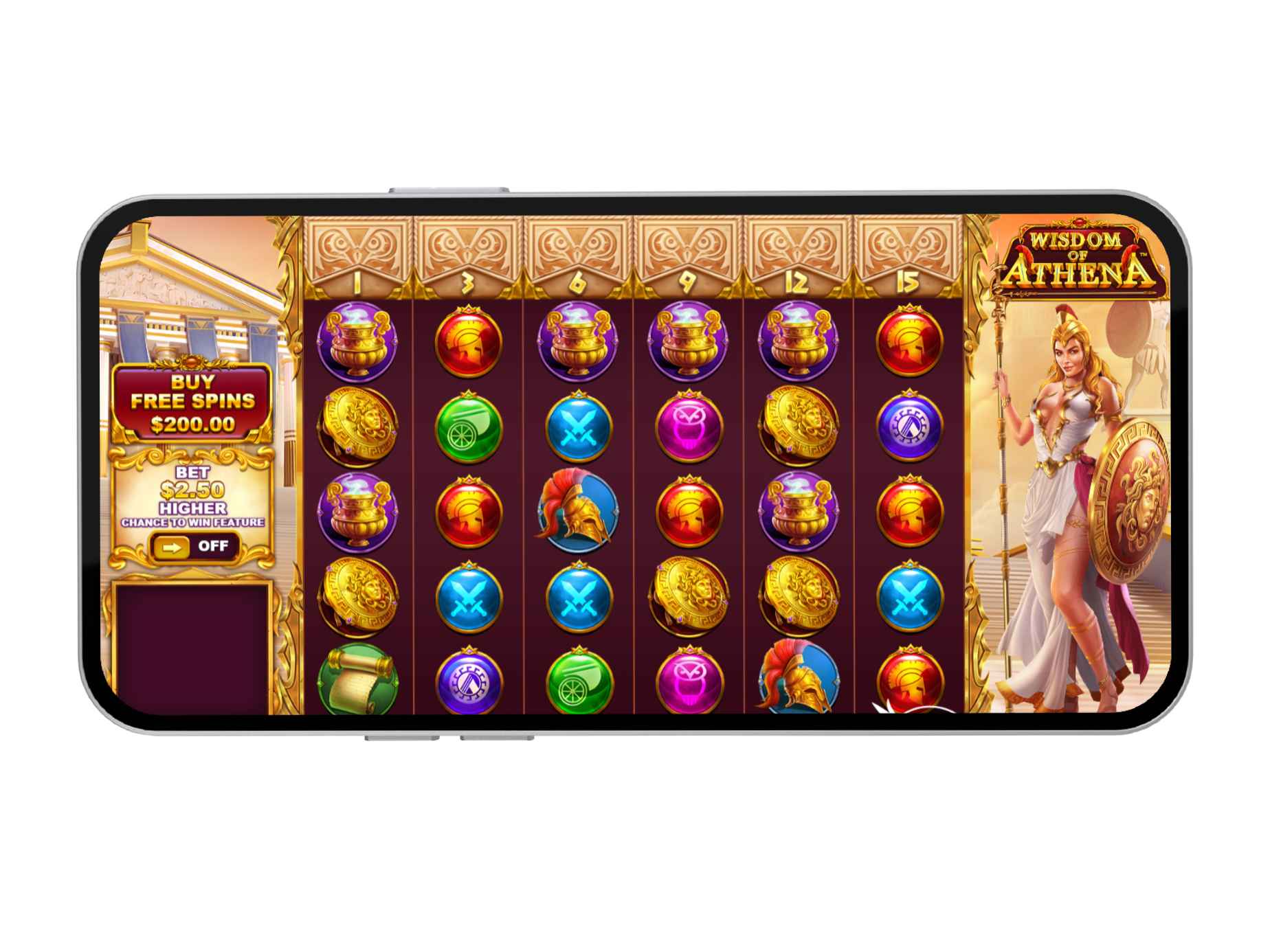 La slot mobile Wisdom of Athena