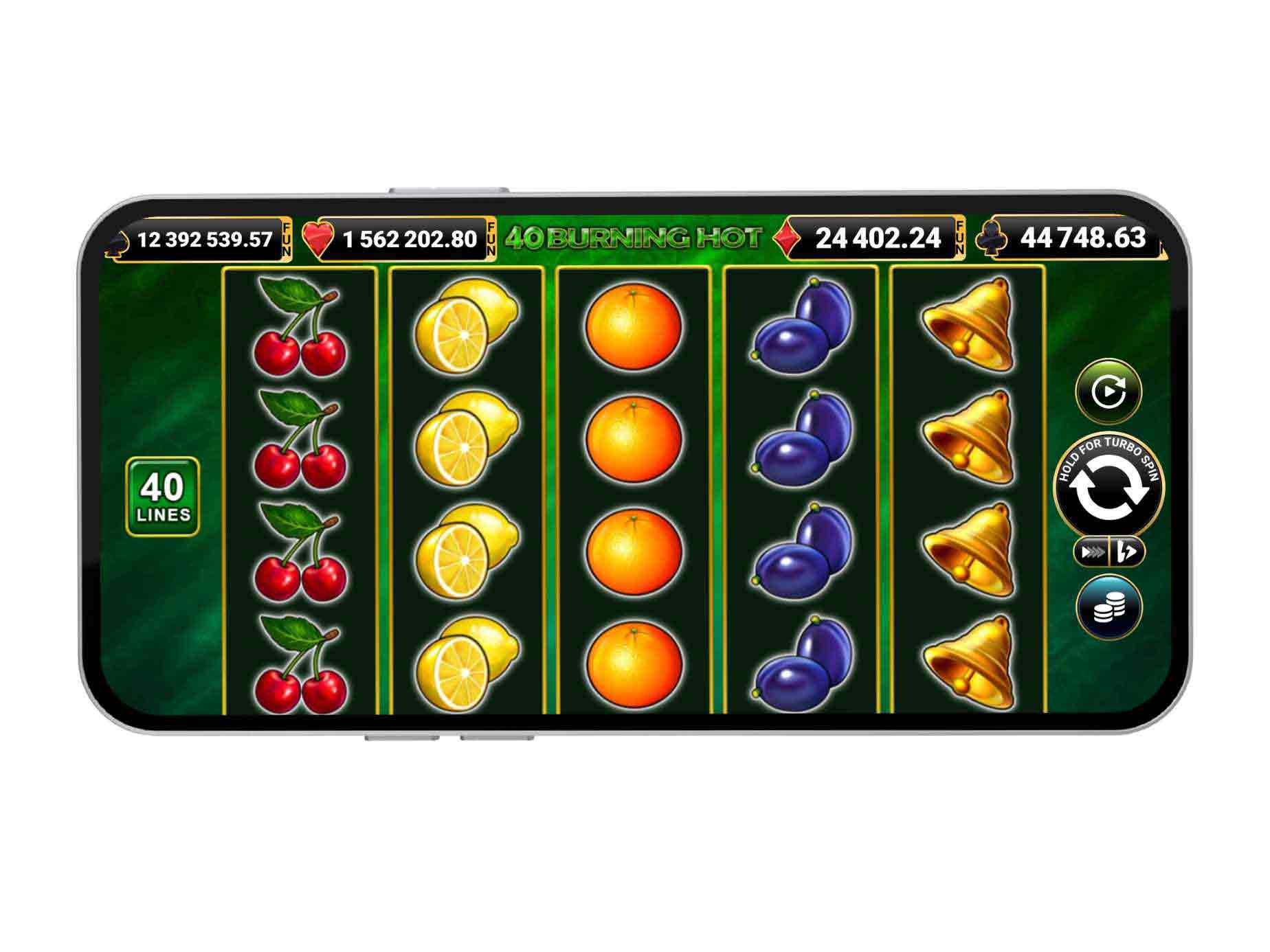 La slot mobile 40 Burning Hot
