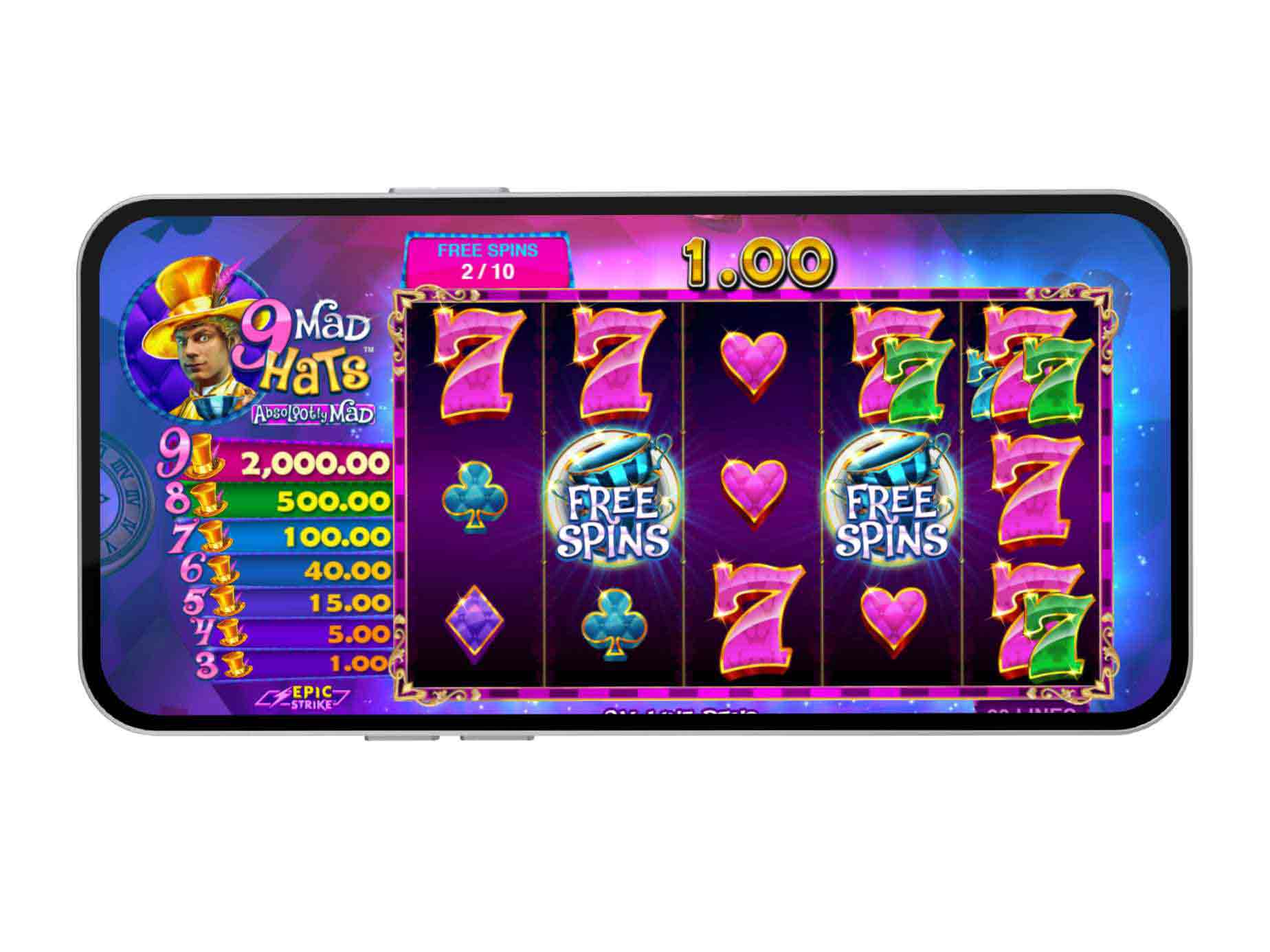 La slot mobile 9 Mad Hats