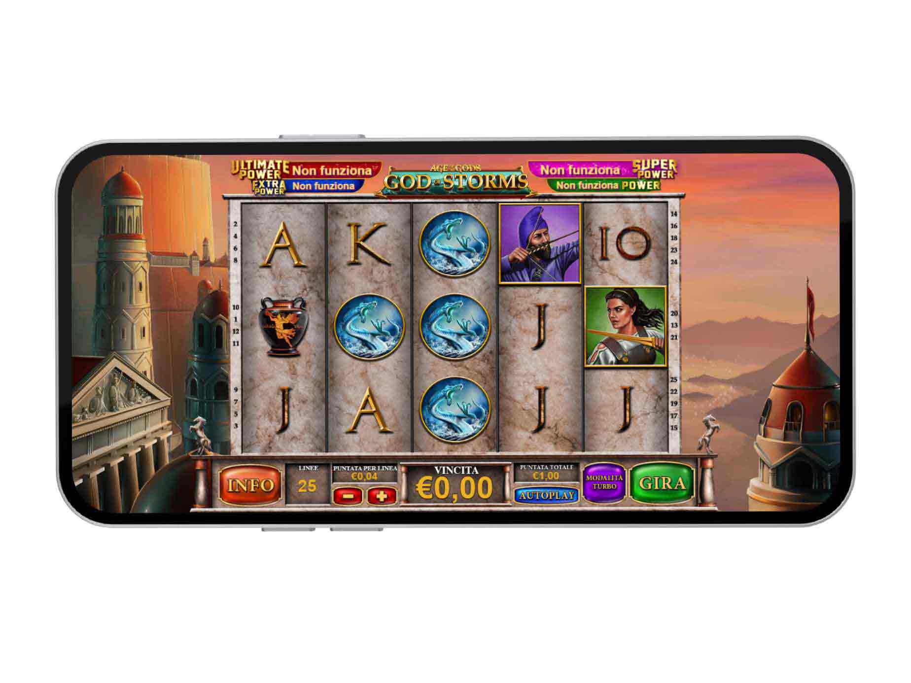 La slot mobile Age of the Gods: God of Storms