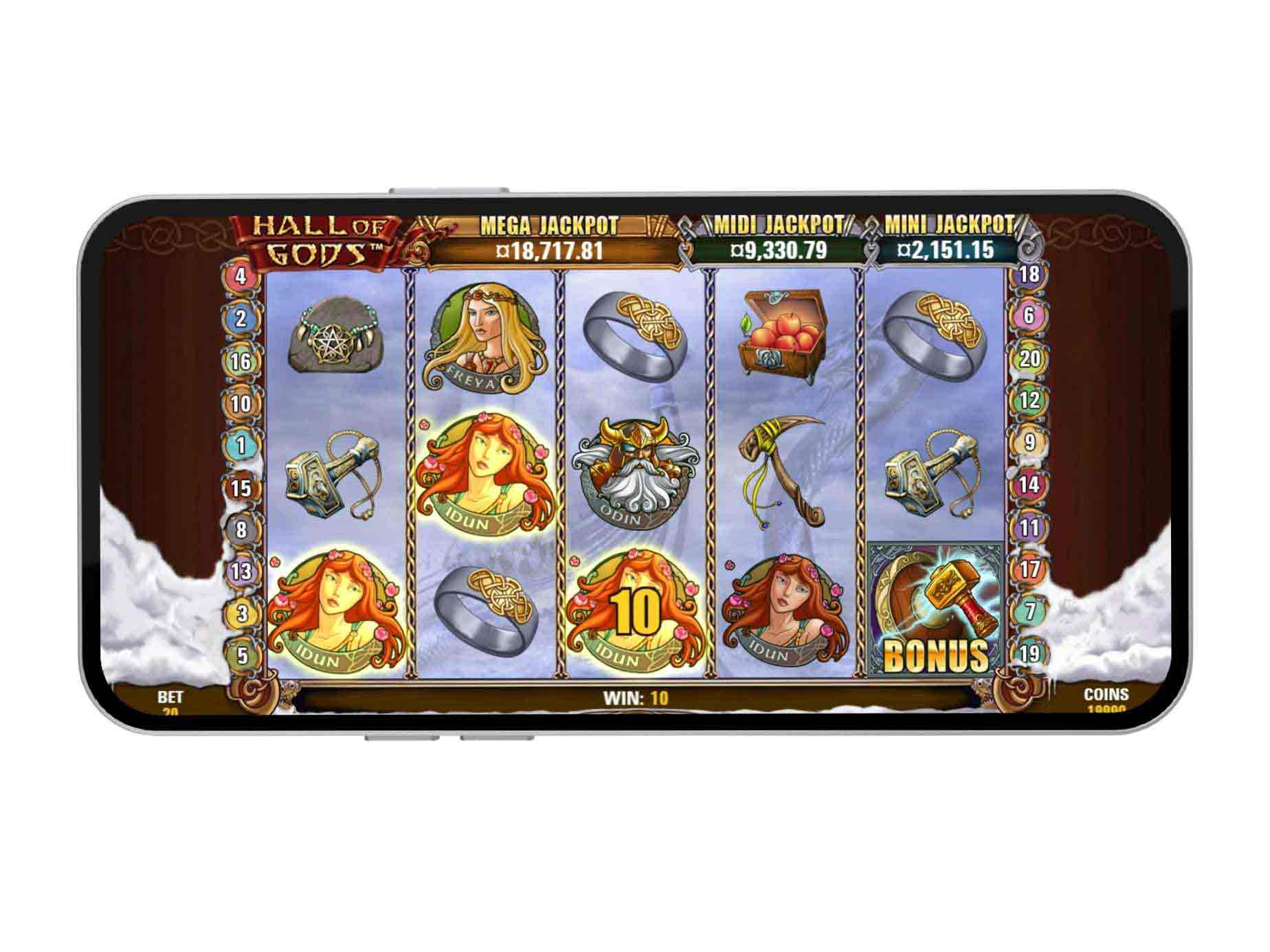 La slot mobile Hall of Gods