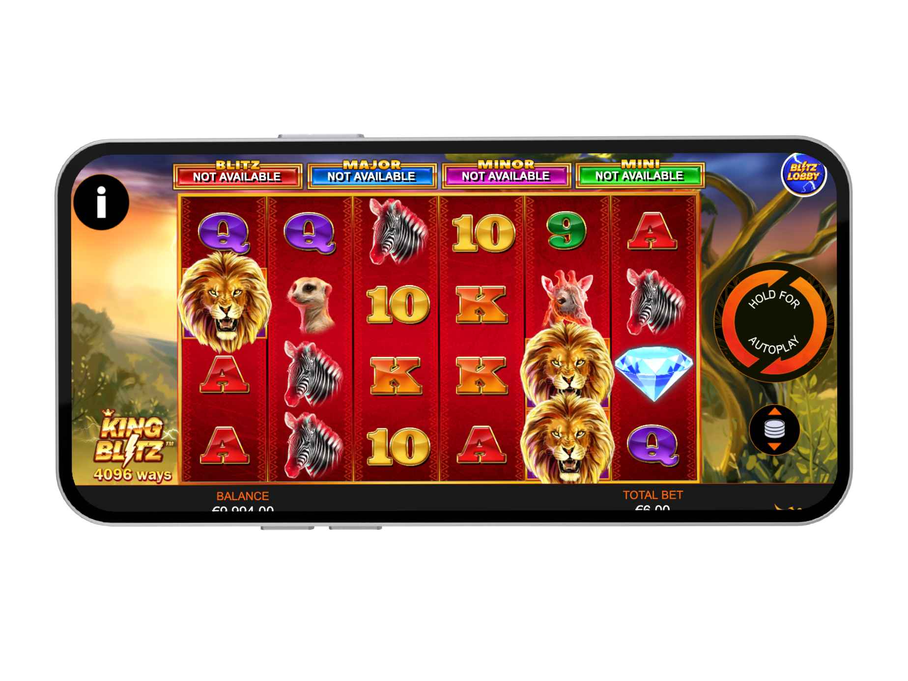 La slot mobile King Blitz