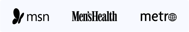 Logo's van MSN, Men's Health en Metro