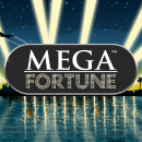 Mega Fortune Schriftzug im Rampenlicht