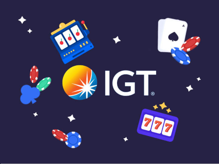 IGT Software Logo mit Casino Symbolen