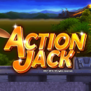 Action Jack Slot Logo vor einer grünen Landschaft