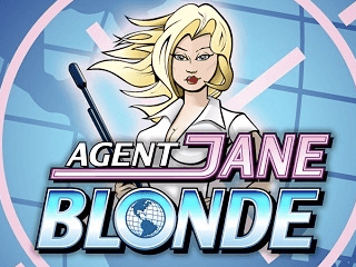 Blonde Frau von Agent Jane Blonde mit Pistole