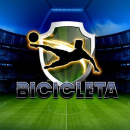 Bicicleta Logo mit einer Fussballer-Silhouette
