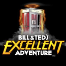 Bill & Teds Excellent Adventure Slot Logo mit einer Telefonzelle