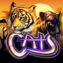 Cats Slot Logo mit einem Tiger und einem Puma