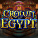 Crown Of Egypt Slot Logo mit einem verschwommenen Hintergrund