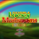 Double Lucky Mushrooms Doublemax Logo mit einem Regenbogen