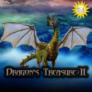 Dragons Treasure 2 Schriftzug und ein Drache mit Flügeln