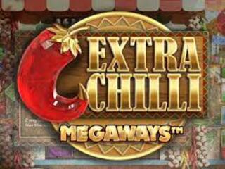 Extra Chilli Megaways Schriftzug neben Chilli Schote