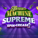 Green Machine Supreme Schriftzug mit lila Hintergrund