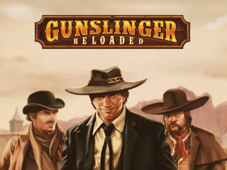Drei Cowboys stehen unter dem Schriftzug Gunslinger Reloaded
