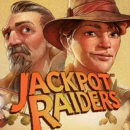 Jackpot Raiders Logo mit zwei Abenteurern