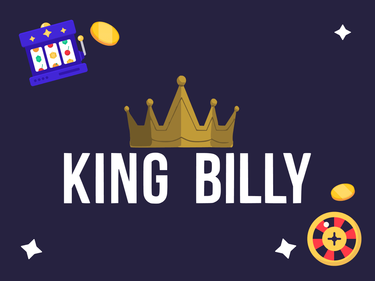 Screenshot of King Billy Casino app interface on a mobile device showing game lobby