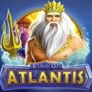 King Of Atlantis Slot Logo mit Neptun im Hintergrund