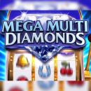 Mega Multi Diamonds Schriftzug mit einem Spielautomat