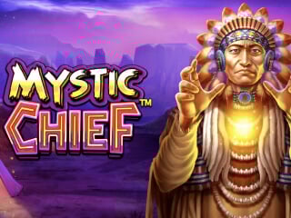 Mystic Chief Schriftzug mit einem Haeuptling