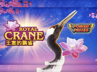 Der Kranich von Royal Crane und Kirschblueten