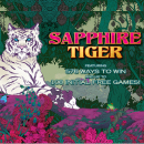 Sapphire Tiger Schriftzug mit einem weissen Tiger