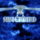 Silverbird Schriftzug vor einem silbernen Vogel