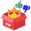 Gelbe Krone schwebt aus roter VIP Box