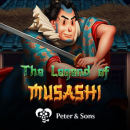 The Legend Of Musashi Logo mit einem Kaempfer