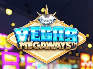Vegas Megaways Schriftzug auf schillerndem Schild
