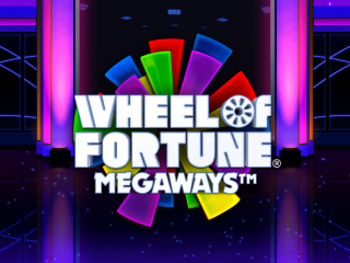 Wheel Of Fortune Schriftzug vor leuchtenden Balken