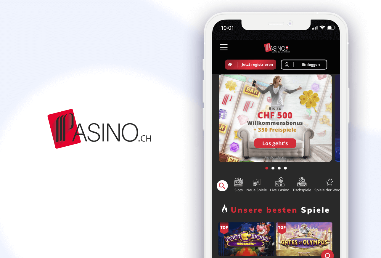 Handy mit Willkommensbonus und Pasino Casino Logo