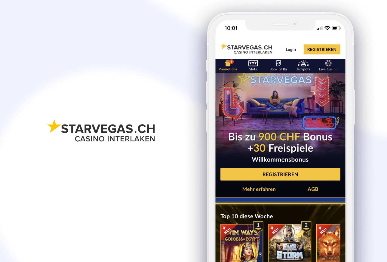 Handy mit Willkommensbonus und StarVegas Casino Logo