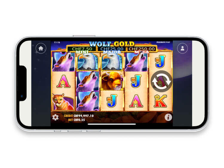 Wolf Gold Slot Mobile Screenshot