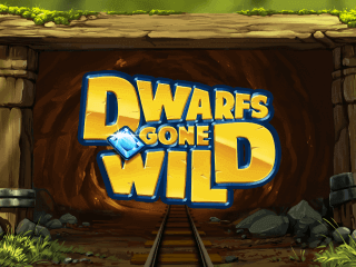 Ein dunkler Mineneingang mit dem gelben Dwards gone Wild Schriftzug.