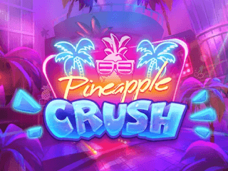 Pinapple Crush Neon-Schriftzug vor einem leuchtend pinken Hintergrund.