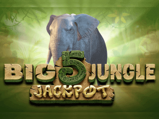 Big 5 Jungle Jackpot Schriftzug mit einem Elefanten.