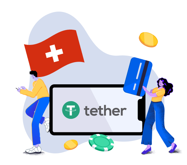 Tether Casinos Schweiz Illustration